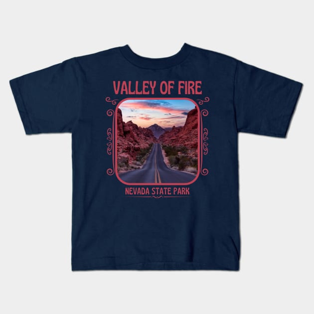 Valley of Fire State Park Nevada Kids T-Shirt by soulfulprintss8